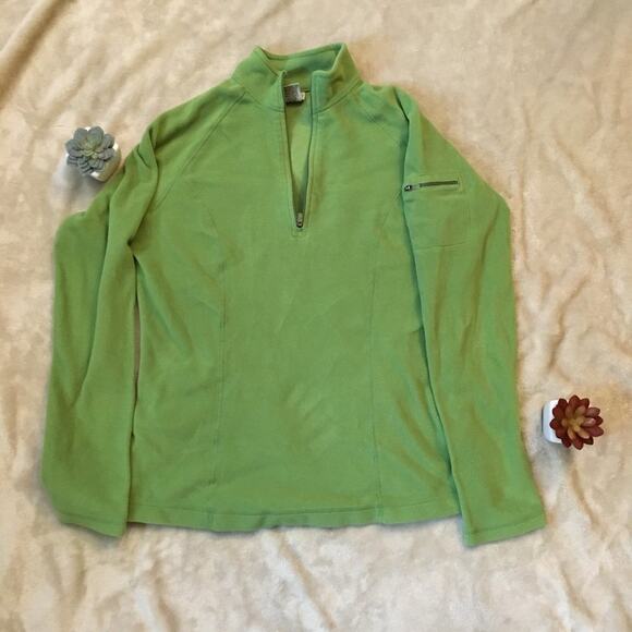 LL Bean Quarter Zip Pull Over Sweater Green XS Regular - Picture 1 of 8